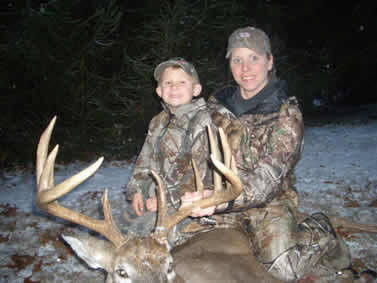 Stephine Vickers with her son Hayden Pellitere 2008 Monster Buck